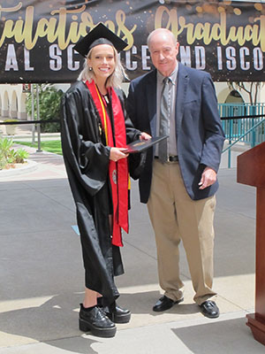 Mikaela Schiller with Dr. Greb